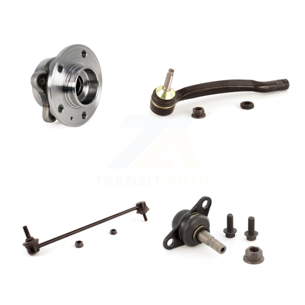 Hub Bearing Lower Ball Joint Outer Tie Rod & Link Front Left Kit For Volvo XC90