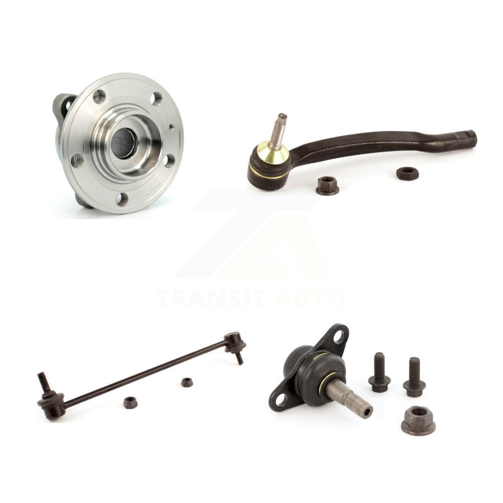 Hub Bearing Lower Ball Joint Outer Tie Rod & Link Front Left Kit For Volvo XC90