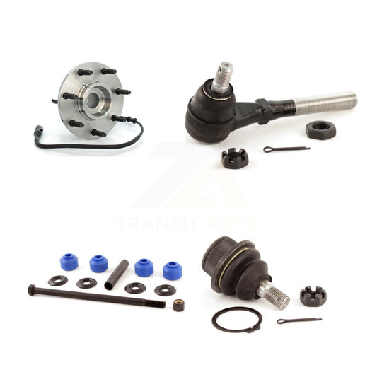 Hub Bearing Lower Ball Joint Outer Tie Rod & Link Front Left Kit For Ford F-150