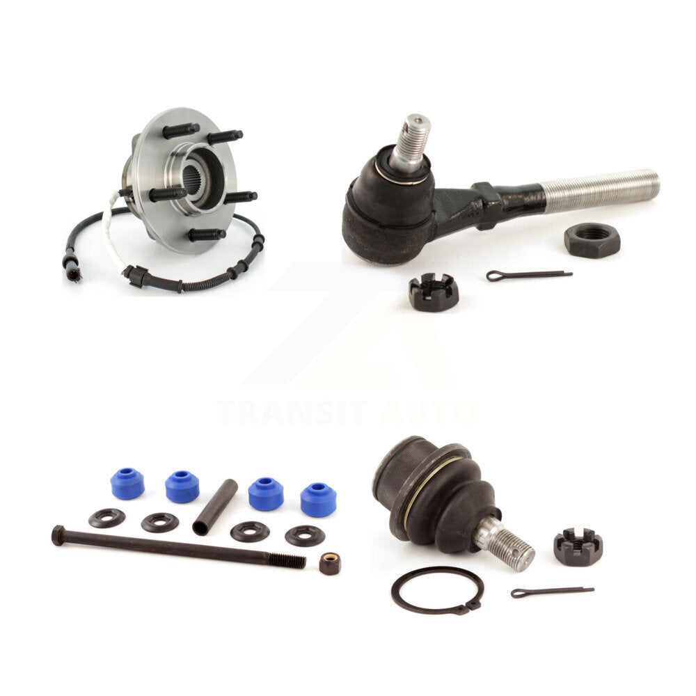 Hub Bearing Lower Ball Joint Outer Tie Rod & Link Front Left Kit For Ford F-150