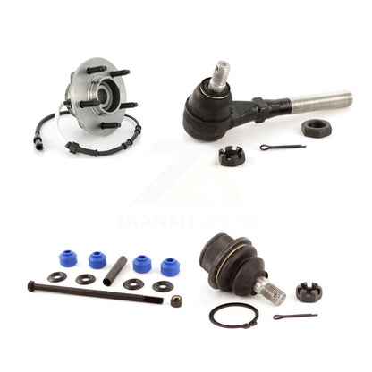Hub Bearing Lower Ball Joint Outer Tie Rod & Link Front Left Kit For Ford F-150