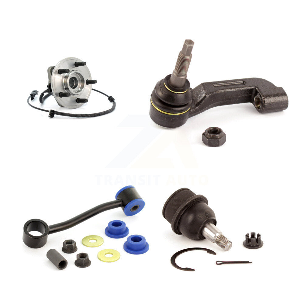 Hub Bearing Lower Ball Joint Outer Tie Rod Link Front Left Kit For Jeep Liberty