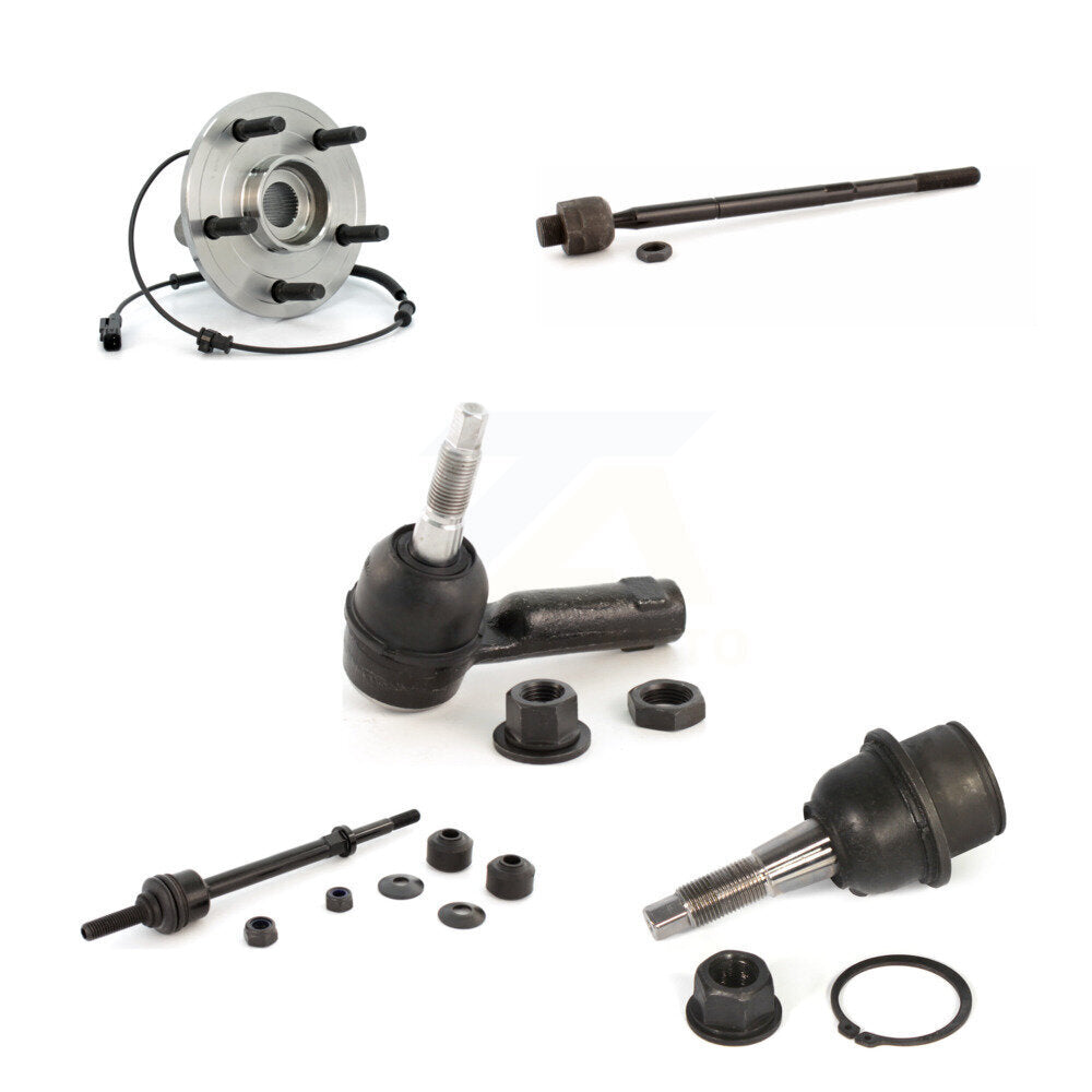 Hub Bearing Lower Ball Joint Tie Rod Link Front Kit (5Pc) For Dodge Ram 1500 4WD