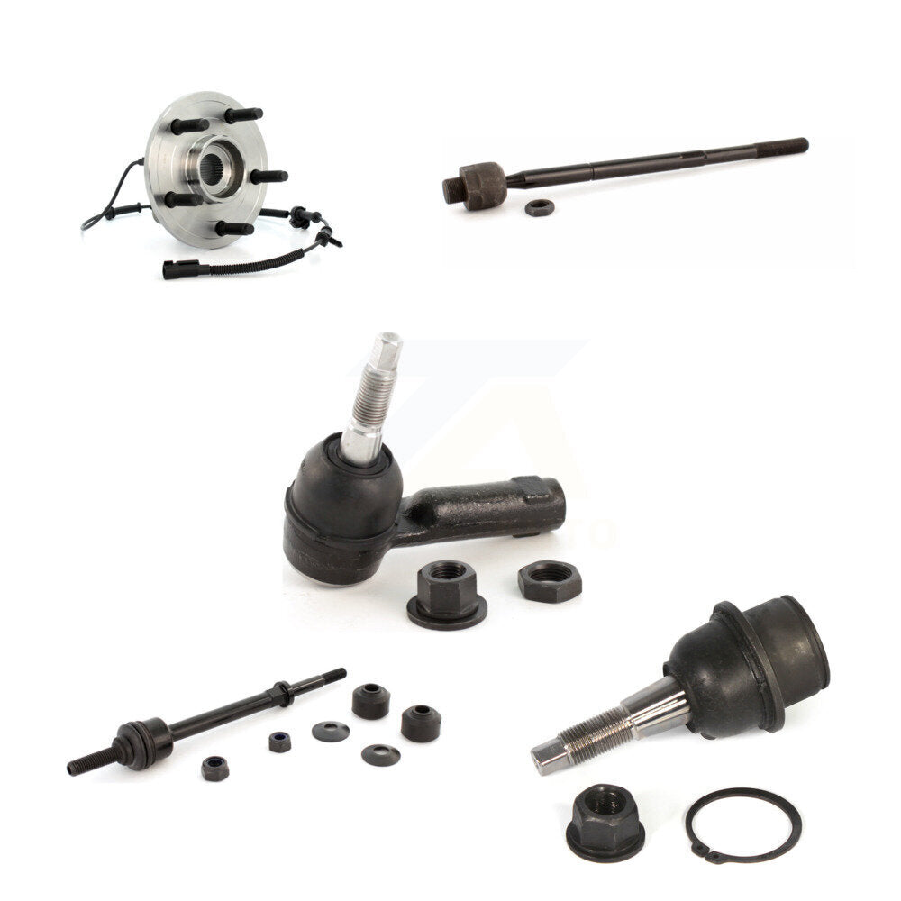Hub Bearing Lower Ball Joint Tie Rod End Link Front Kit (5Pc) For Dodge Ram 1500