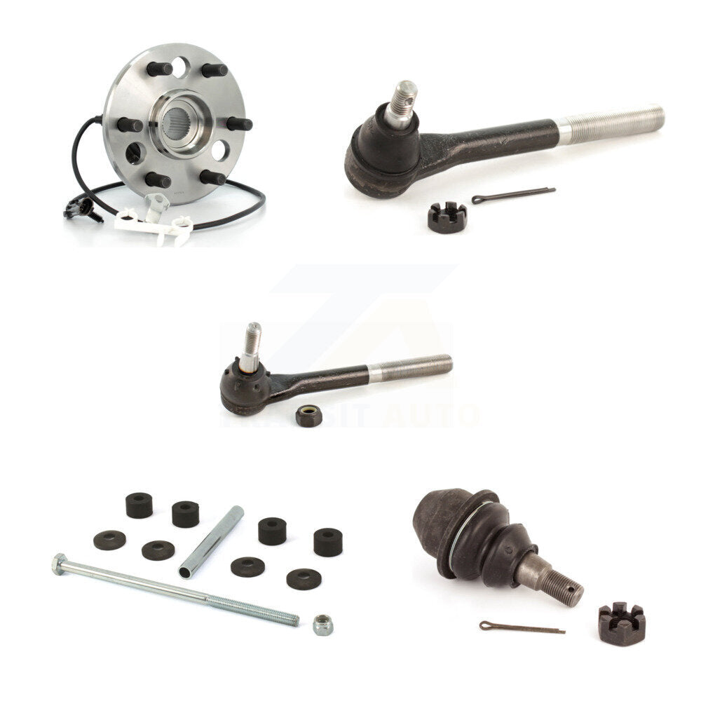 Hub Bearing Lower Ball Joint Tie Rod Link Front Kit (5Pc) For Cadillac Escalade