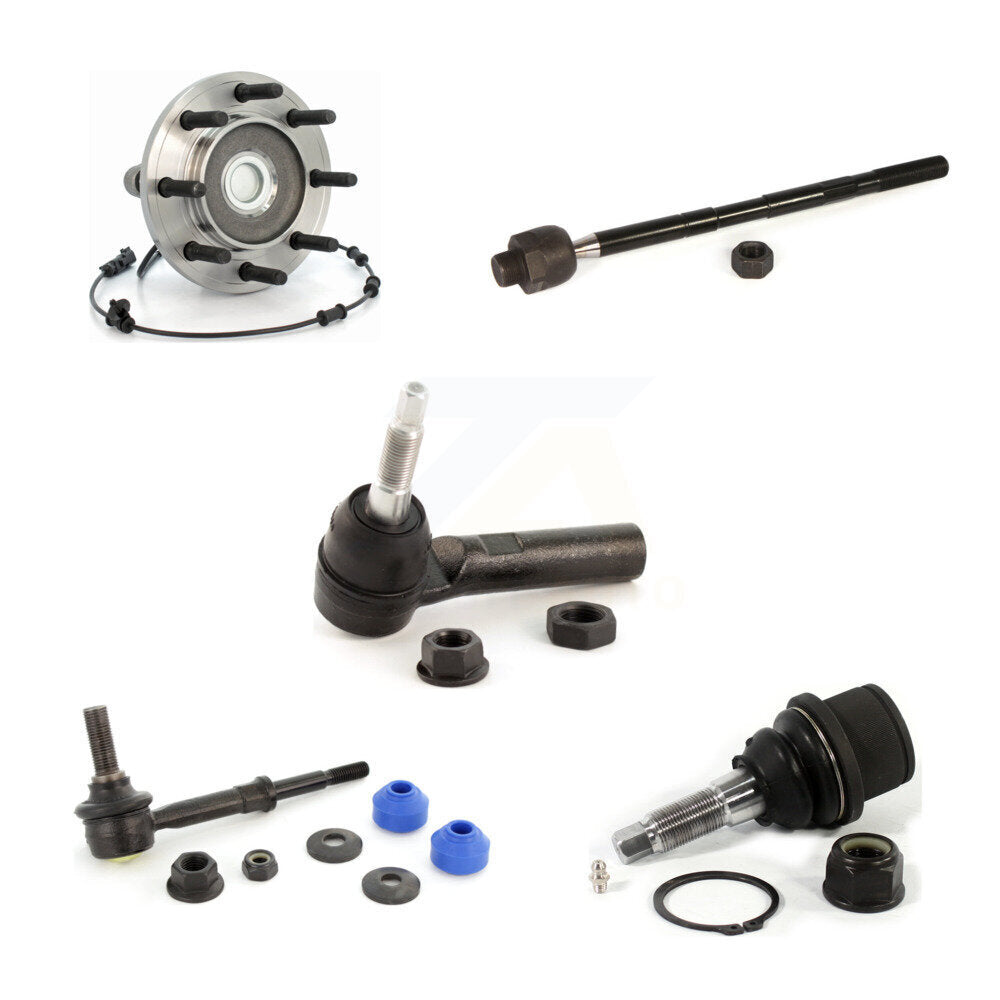 Hub Bearing Lower Ball Joint Tie Rod End Link Front Kit (5Pc) For Dodge Ram 3500