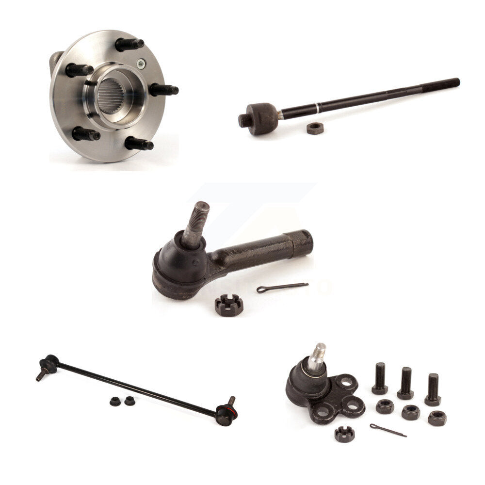 Hub Bearing Lower Ball Joint Tie Rod & Link Front Kit (5Pc) For Pontiac Montana