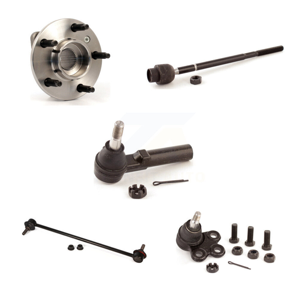 Hub Bearing Lower Ball Joint Tie Rod Link Front Kit (5Pc) For Pontiac Grand Prix