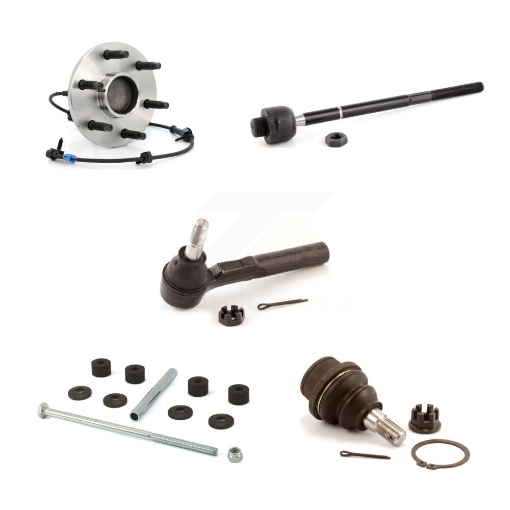 Hub Bearing Lower Ball Joint Tie Rod Link Front Kit (5Pc) For Chevrolet GMC 1500