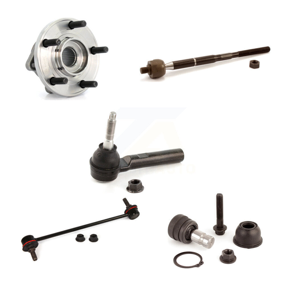 Hub Bearing Lower Ball Joint Tie Rod Link Front Kit (5Pc) For 2009 Dodge Caliber