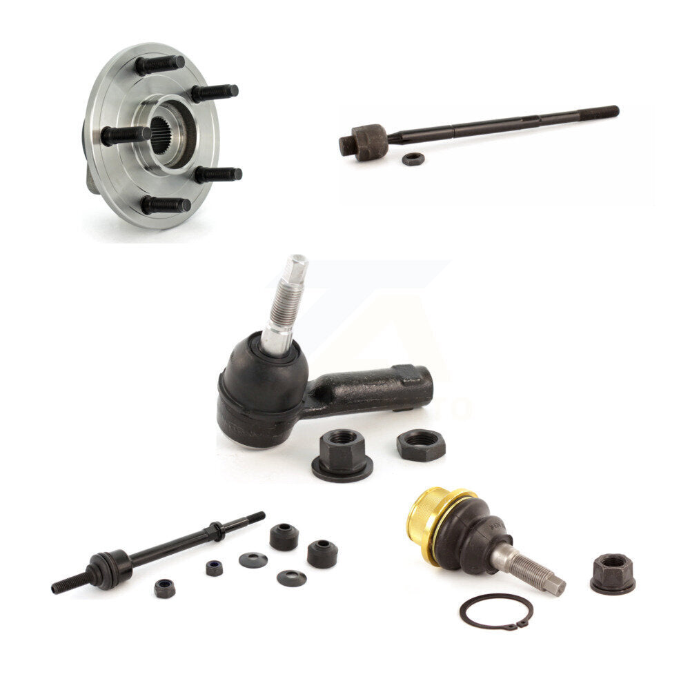 Hub Bearing Lower Ball Joint Tie Rod End Link Front Kit (5Pc) For Dodge Ram 1500