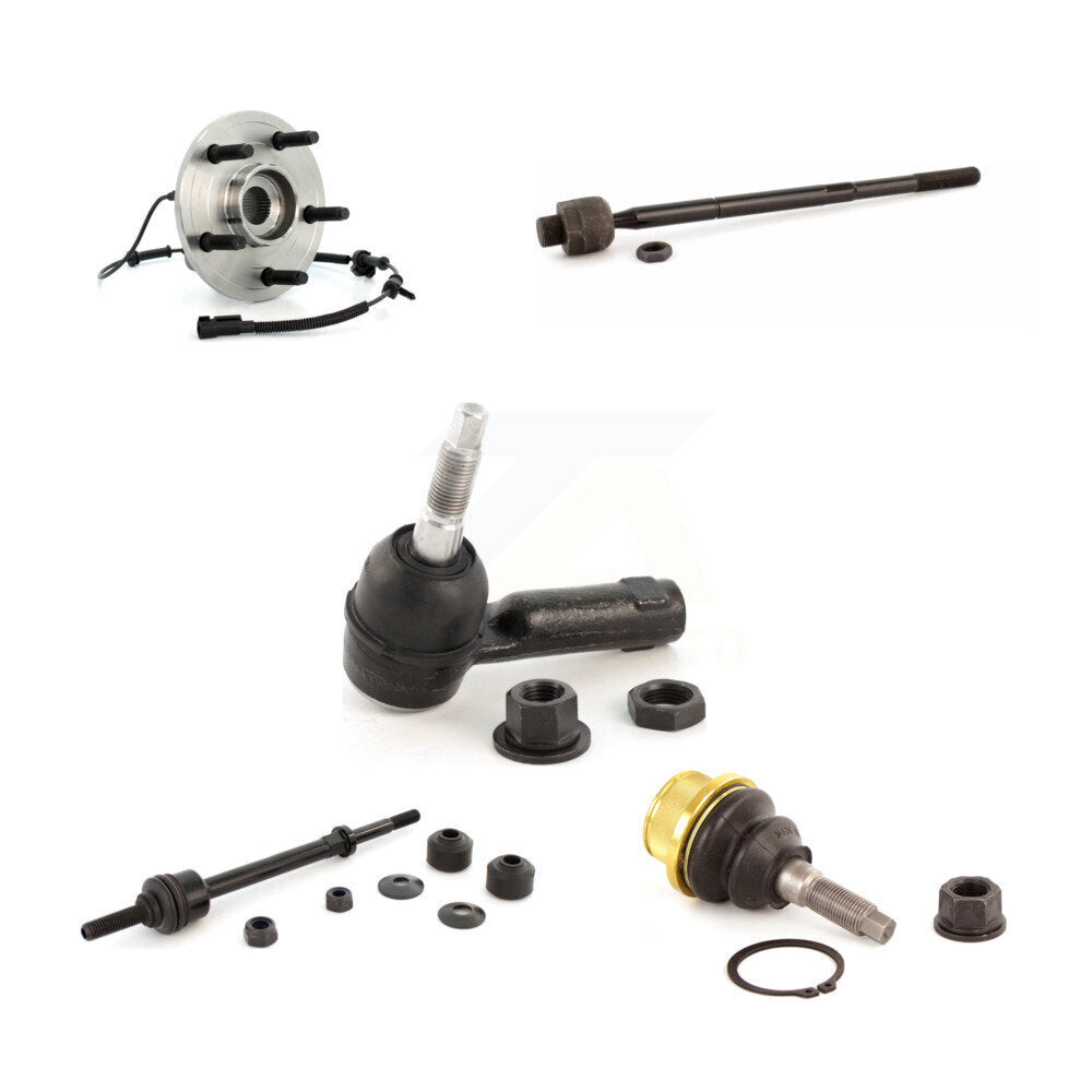 Hub Bearing Lower Ball Joint Tie Rod End Link Front Kit (5Pc) For Dodge Ram 1500