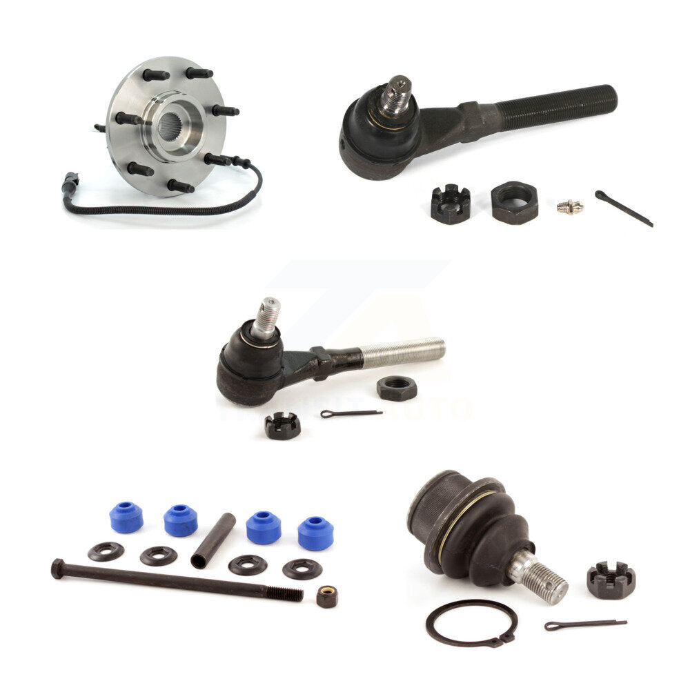 Hub Bearing Lower Ball Joint Tie Rod & Link Front Left Kit (5Pc) For Ford F-150