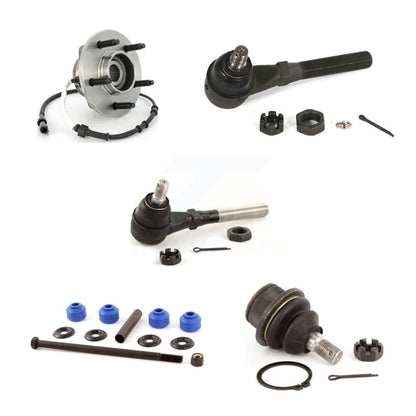 Hub Bearing Lower Ball Joint Tie Rod & Link Front Left Kit (5Pc) For Ford F-150