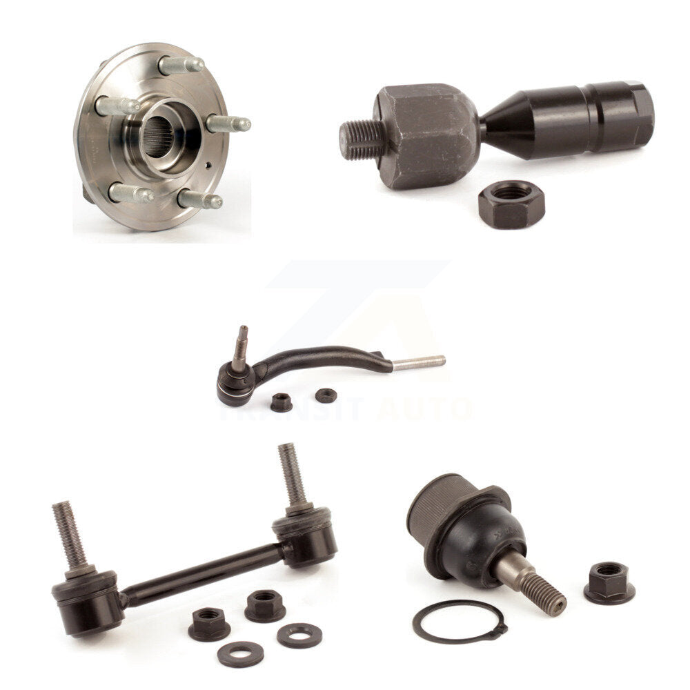 Hub Bearing Lower Ball Joint Tie Rod Link Front Left Kit (5Pc) For Cadillac CTS
