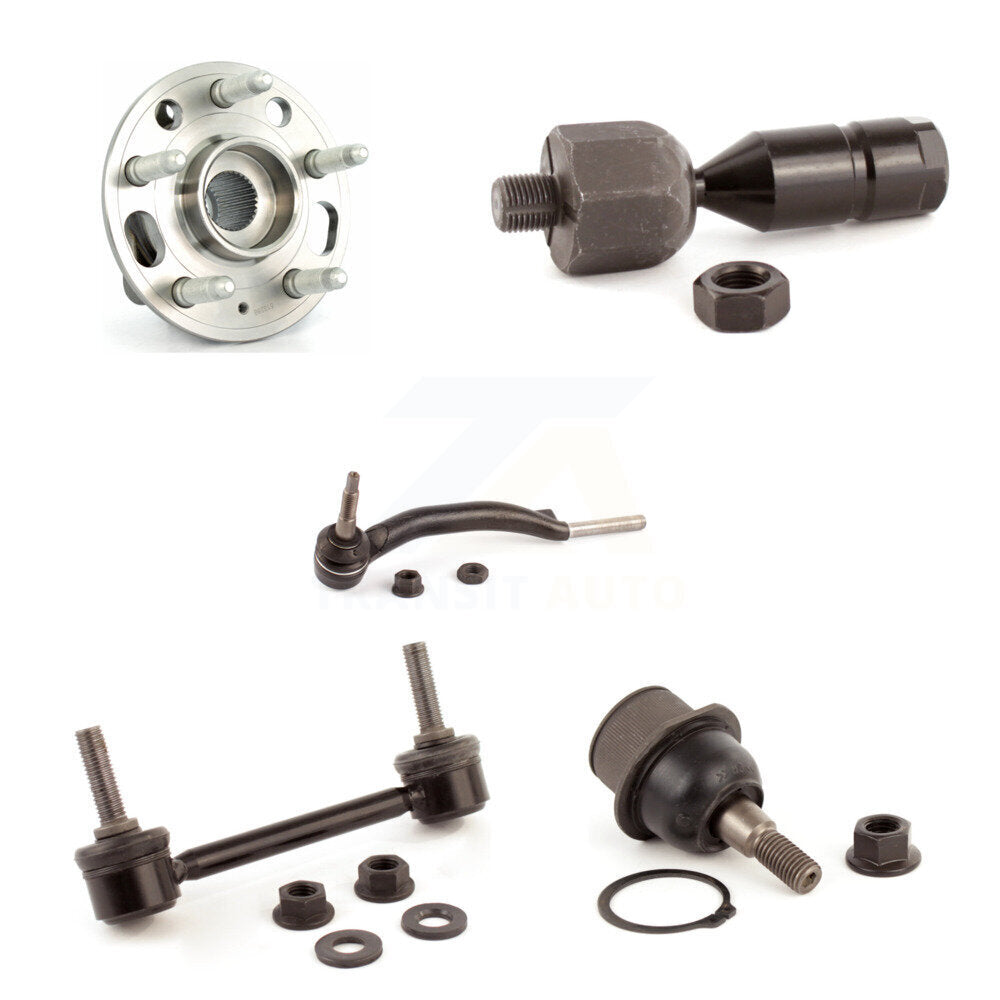 Hub Bearing Lower Ball Joint Tie Rod Link Front Left Kit (5Pc) For Cadillac CTS