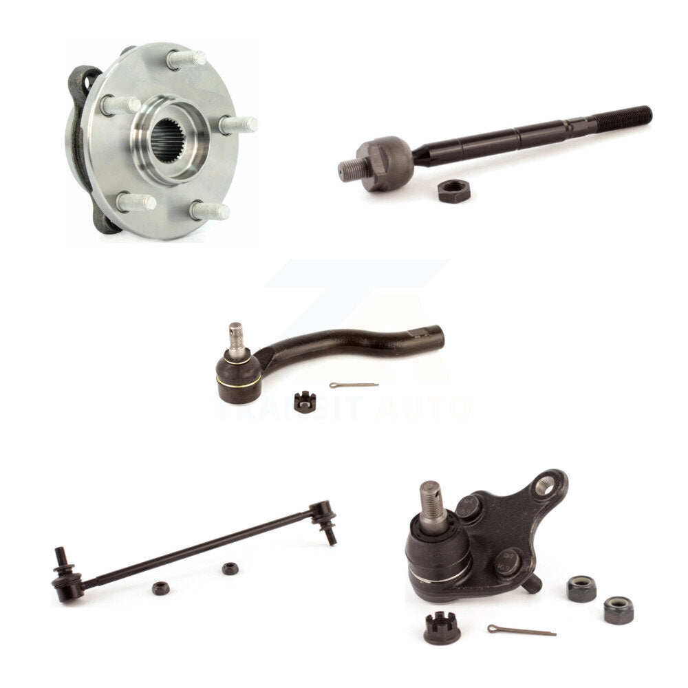 Hub Bearing Lower Ball Joint Tie Rod & Link Front Left Kit (5Pc) For Toyota RAV4