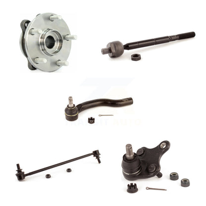 Hub Bearing Lower Ball Joint Tie Rod & Link Front Left Kit (5Pc) For Toyota RAV4