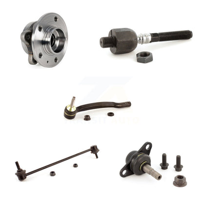 Hub Bearing Lower Ball Joint Tie Rod & Link Front Left Kit (5Pc) For Volvo XC90