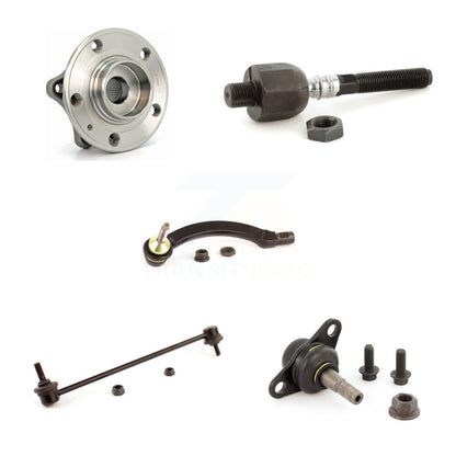 Hub Bearing Lower Ball Joint Tie Rod End Link Front Left Kit (5Pc) For Volvo S60