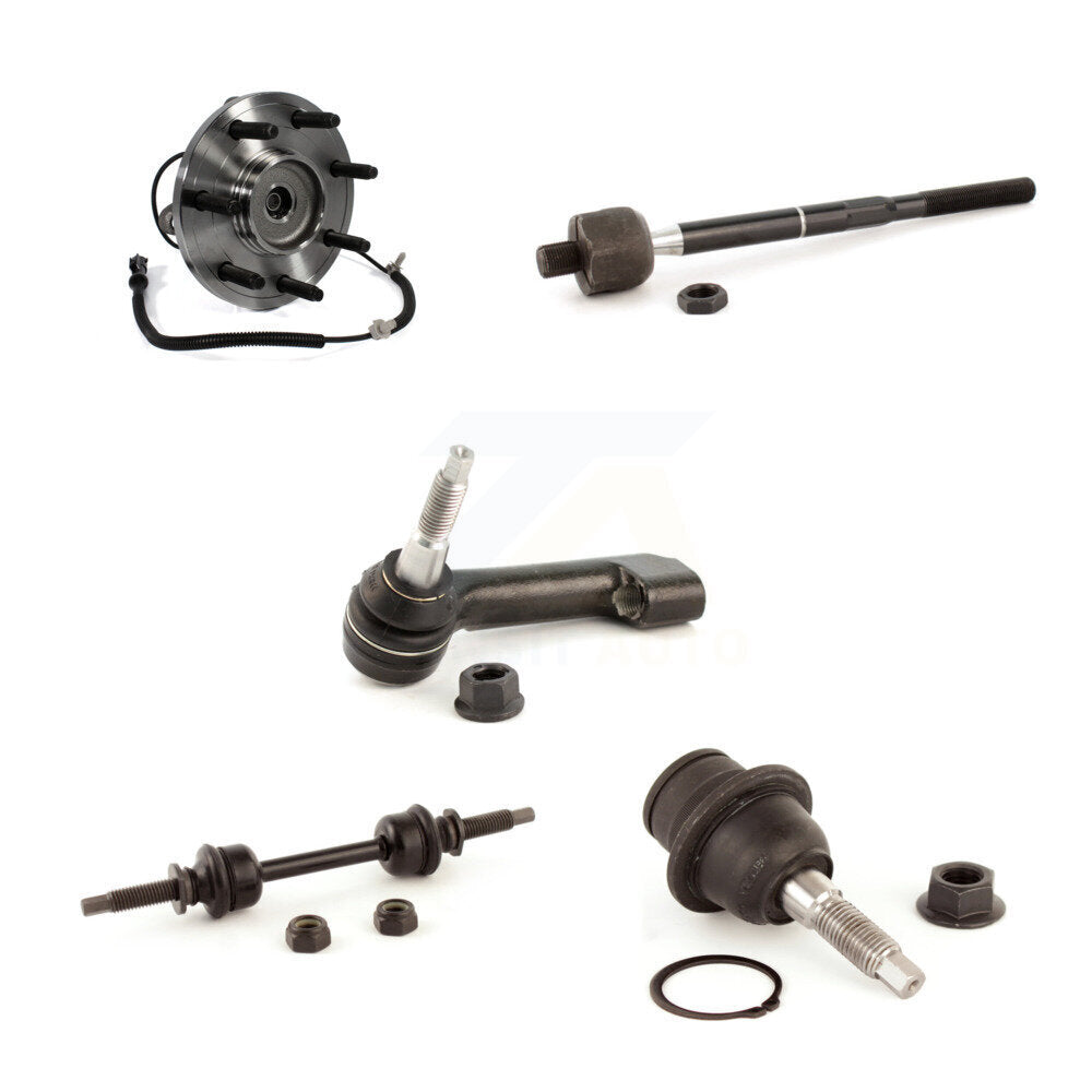 Hub Bearing Lower Ball Joint Tie Rod & Link Front Left Kit (5Pc) For Ford F-150