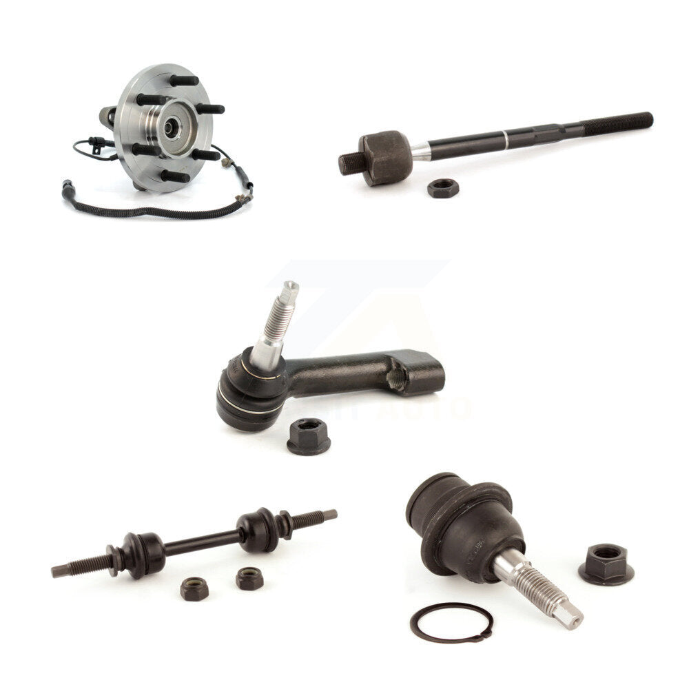 Hub Bearing Lower Ball Joint Tie Rod & Link Front Left Kit (5Pc) For Ford F-150