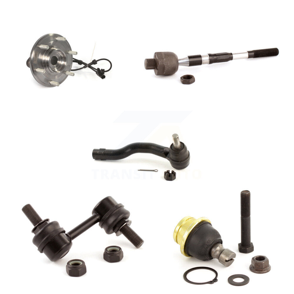 Hub Bearing Lower Ball Joint Tie Rod Link Front Left Kit (5Pc) For Nissan TITAN