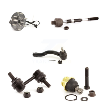 Hub Bearing Lower Ball Joint Tie Rod Link Front Left Kit (5Pc) For Nissan TITAN