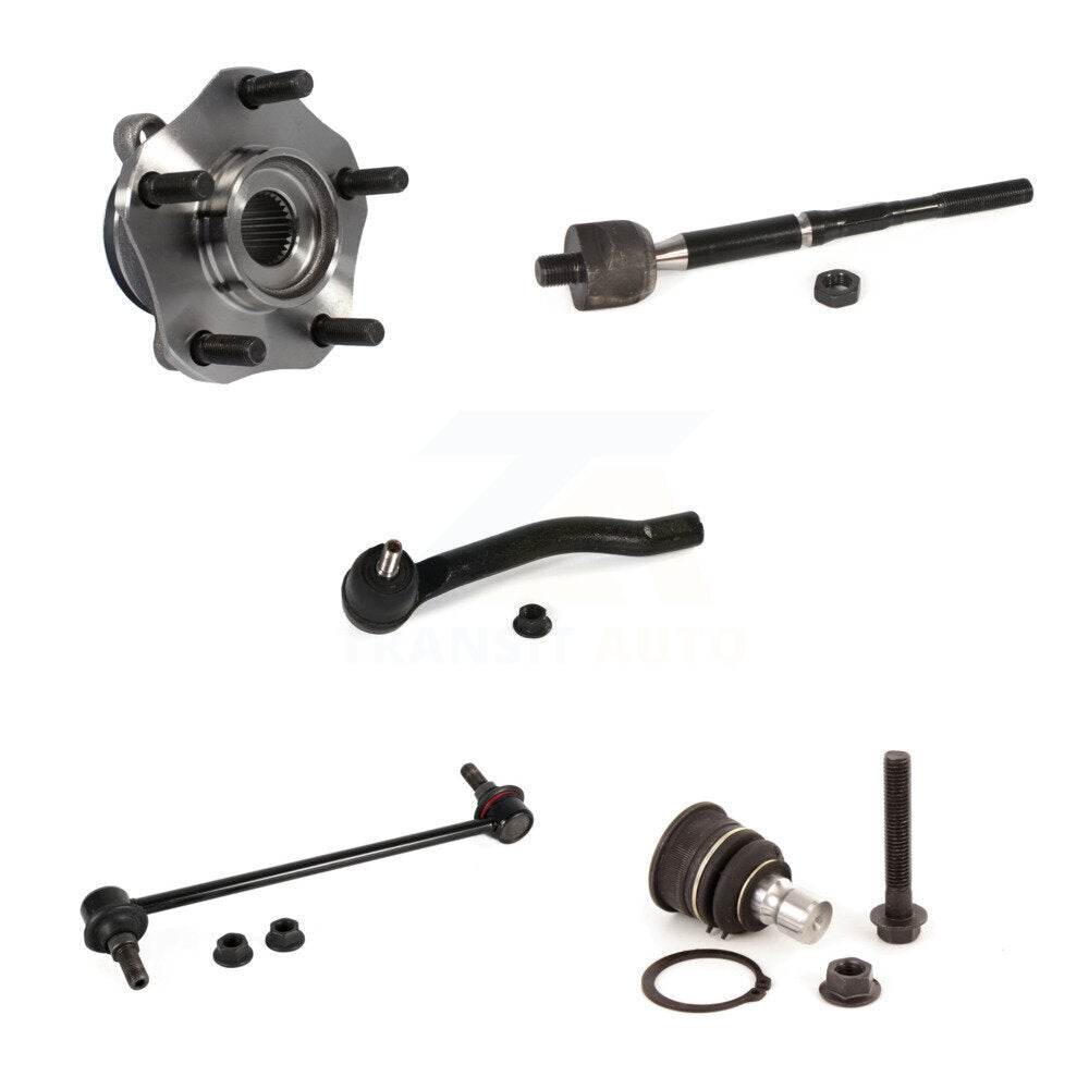 Hub Bearing Lower Ball Joint Tie Rod Link Front Left Kit (5Pc) For Nissan Sentra