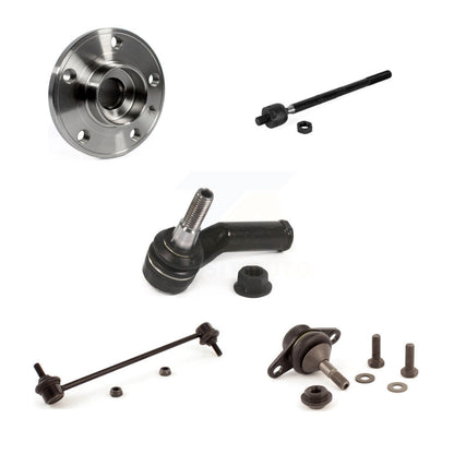 Hub Bearing Lower Ball Joint Tie Rod End Link Front Left Kit (5Pc) For Volvo V70
