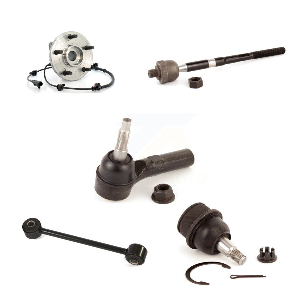 Hub Bearing Lower Ball Joint Tie Rod & Link Front Left Kit (5Pc) For Jeep Grand