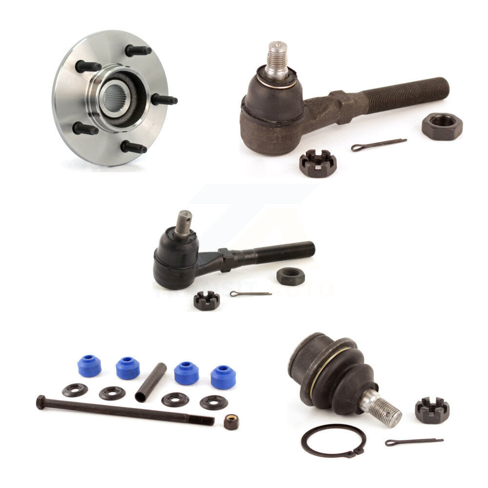 Hub Bearing Lower Ball Joint Tie Rod & Link Front Right Kit (5Pc) For Ford F-150