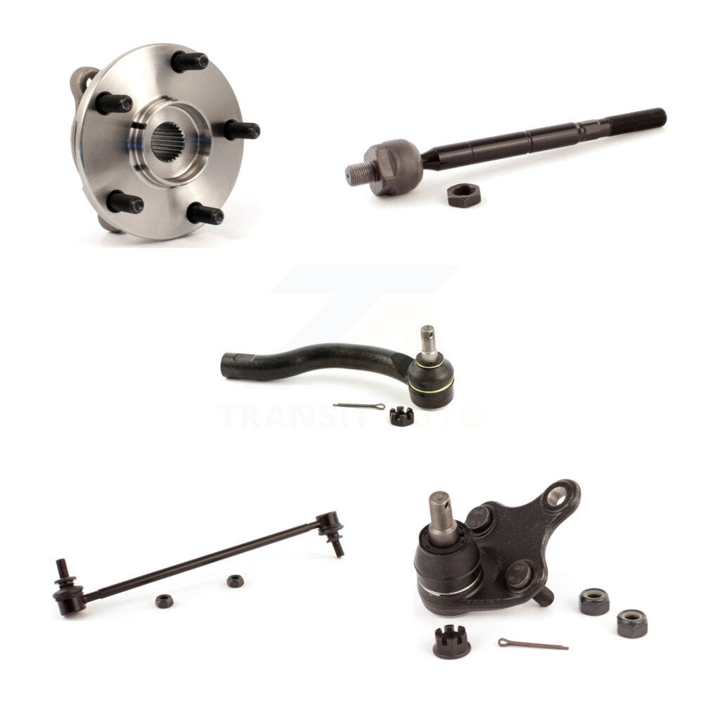 Hub Bearing Lower Ball Joint Tie Rod Link Front Right Kit (5Pc) For Toyota RAV4