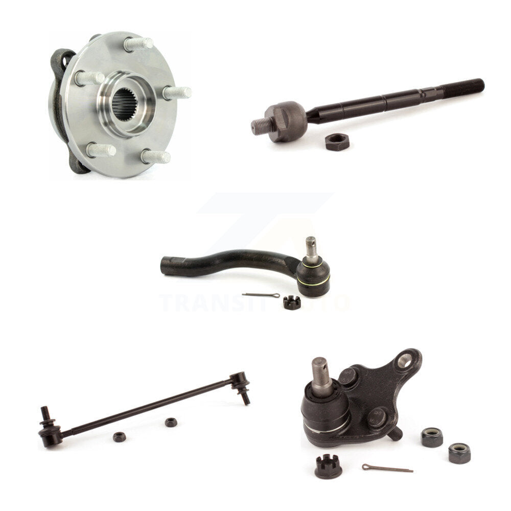 Hub Bearing Lower Ball Joint Tie Rod Link Front Right Kit (5Pc) For Toyota RAV4