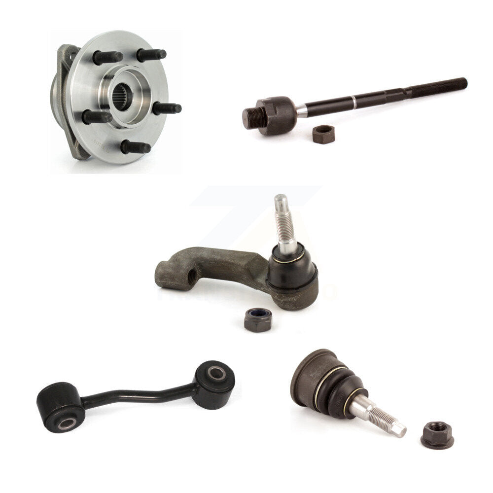 Hub Bearing Lower Ball Joint Tie Rod Link Front Right Kit (5Pc) For Jeep Liberty