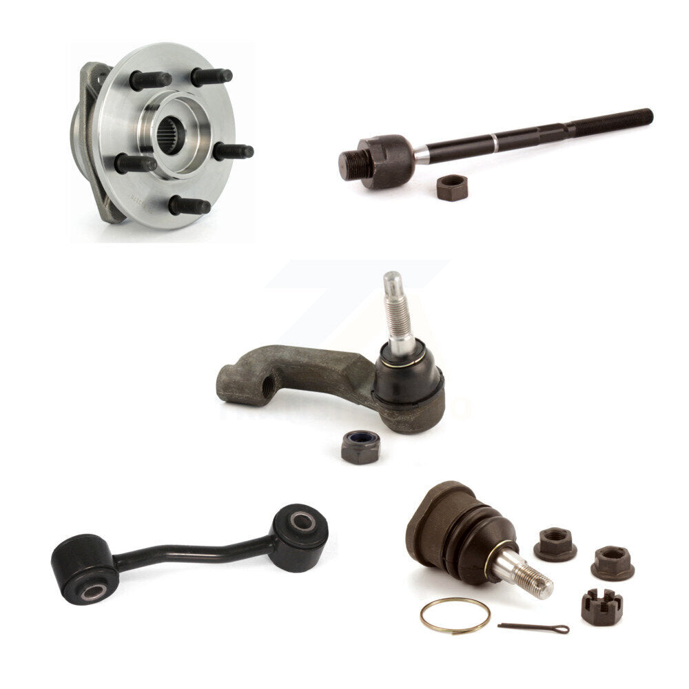 Hub Bearing Lower Ball Joint Tie Rod Link Front Right Kit (5Pc) For Jeep Liberty