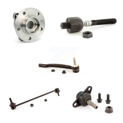 Hub Bearing Lower Ball Joint Tie Rod & Link Front Right Kit (5Pc) For Volvo XC90