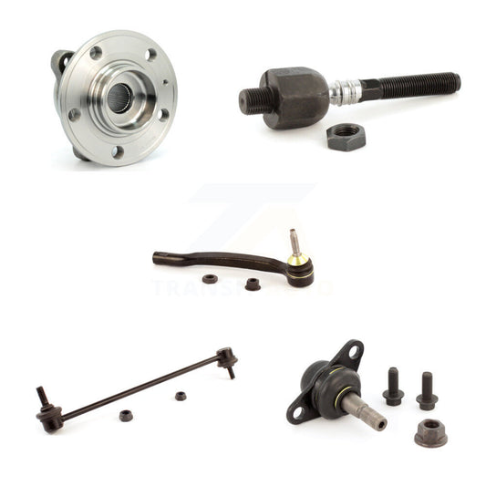 Hub Bearing Lower Ball Joint Tie Rod & Link Front Right Kit (5Pc) For Volvo XC90