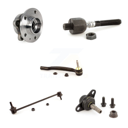 Hub Bearing Lower Ball Joint Tie Rod & Link Front Right Kit (5Pc) For Volvo XC90