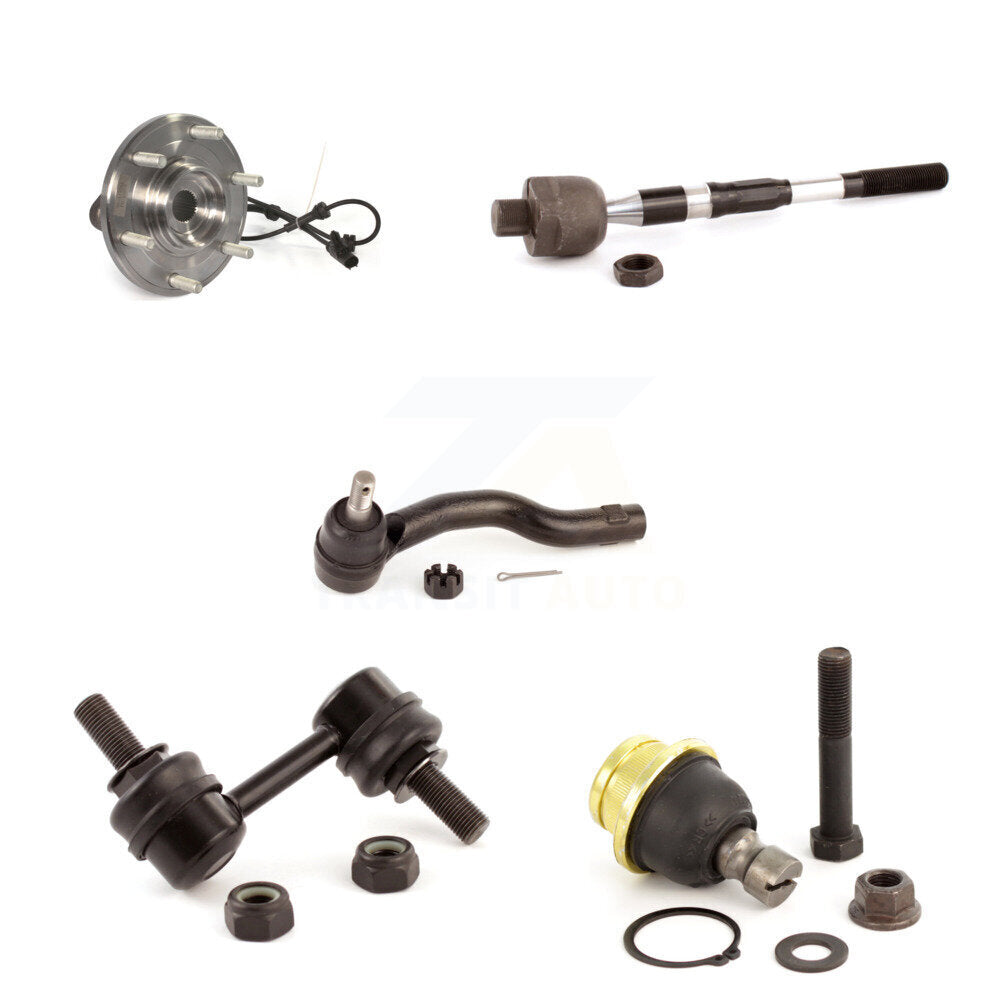 Hub Bearing Lower Ball Joint Tie Rod Link Front Right Kit (5Pc) For Nissan TITAN