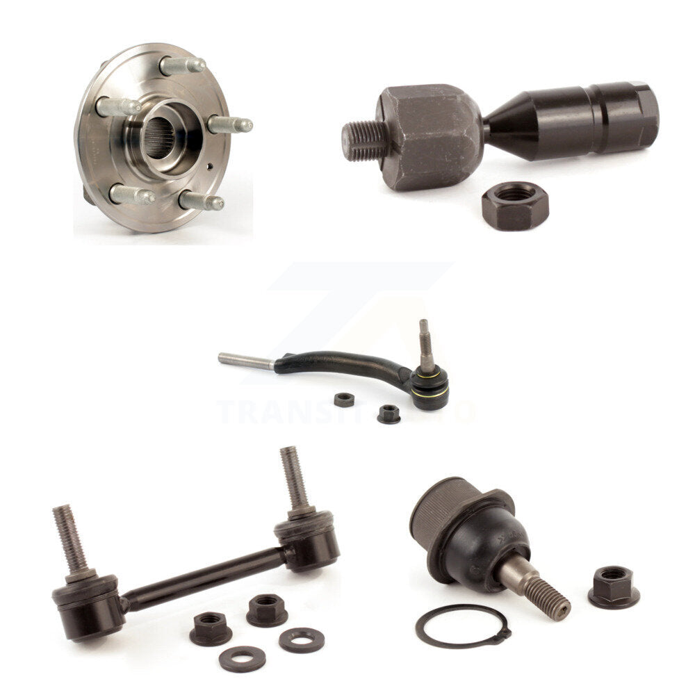 Hub Bearing Lower Ball Joint Tie Rod Link Front Right Kit (5Pc) For Cadillac CTS