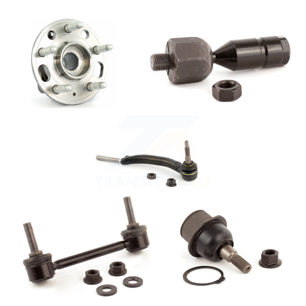 Hub Bearing Lower Ball Joint Tie Rod Link Front Right Kit (5Pc) For Cadillac CTS