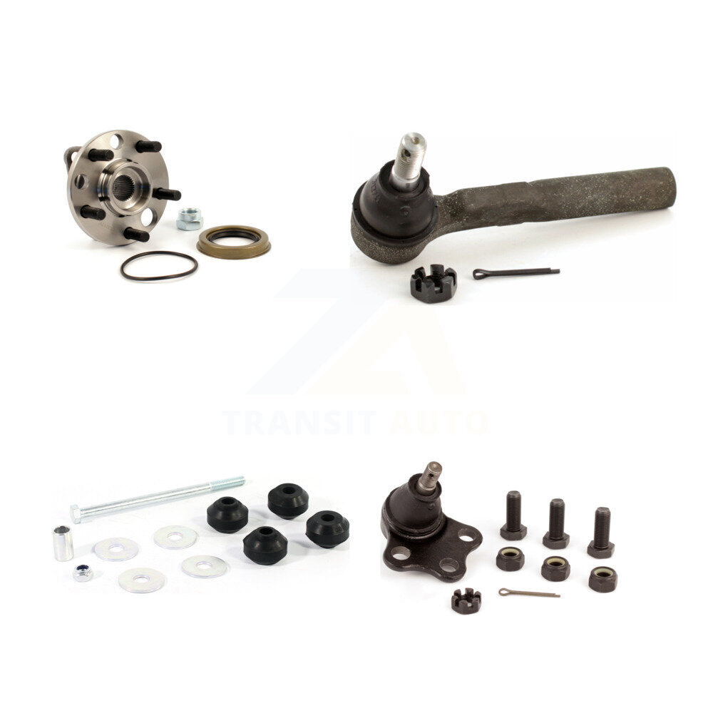 Hub Bearing Lower Ball Joint Outer Tie Rod Link Front Kit For Chevrolet Cavalier