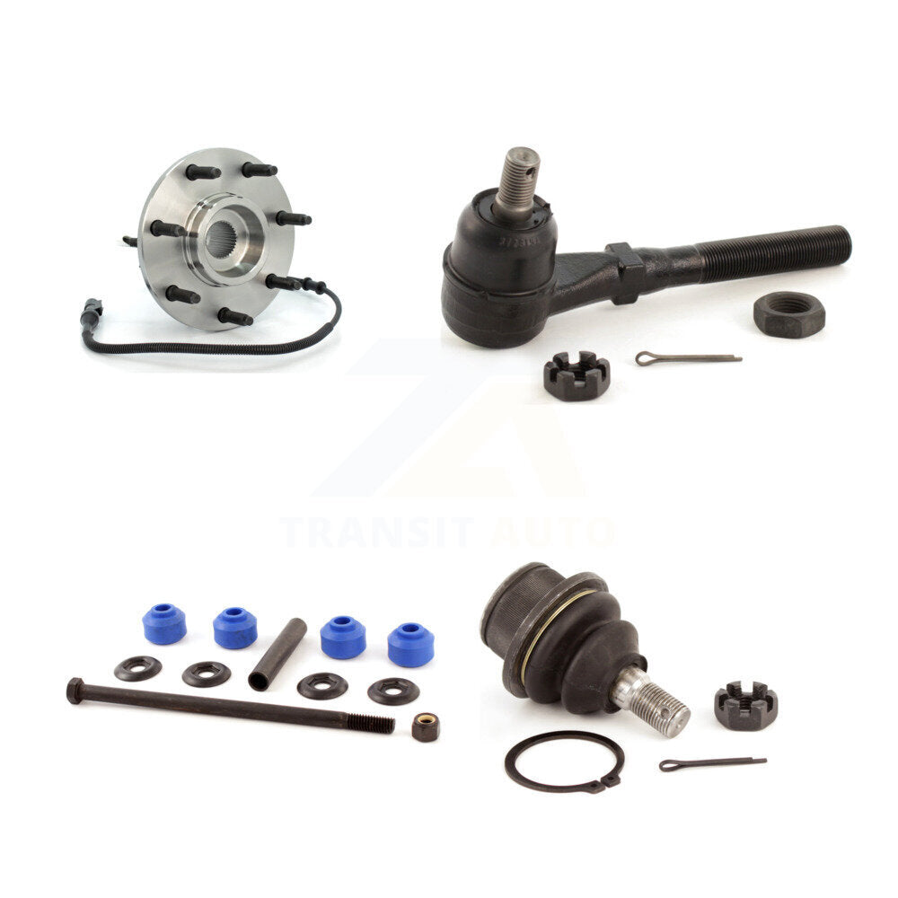 Hub Bearing Lower Ball Joint Outer Tie Rod & Link Front Right Kit For Ford F-150