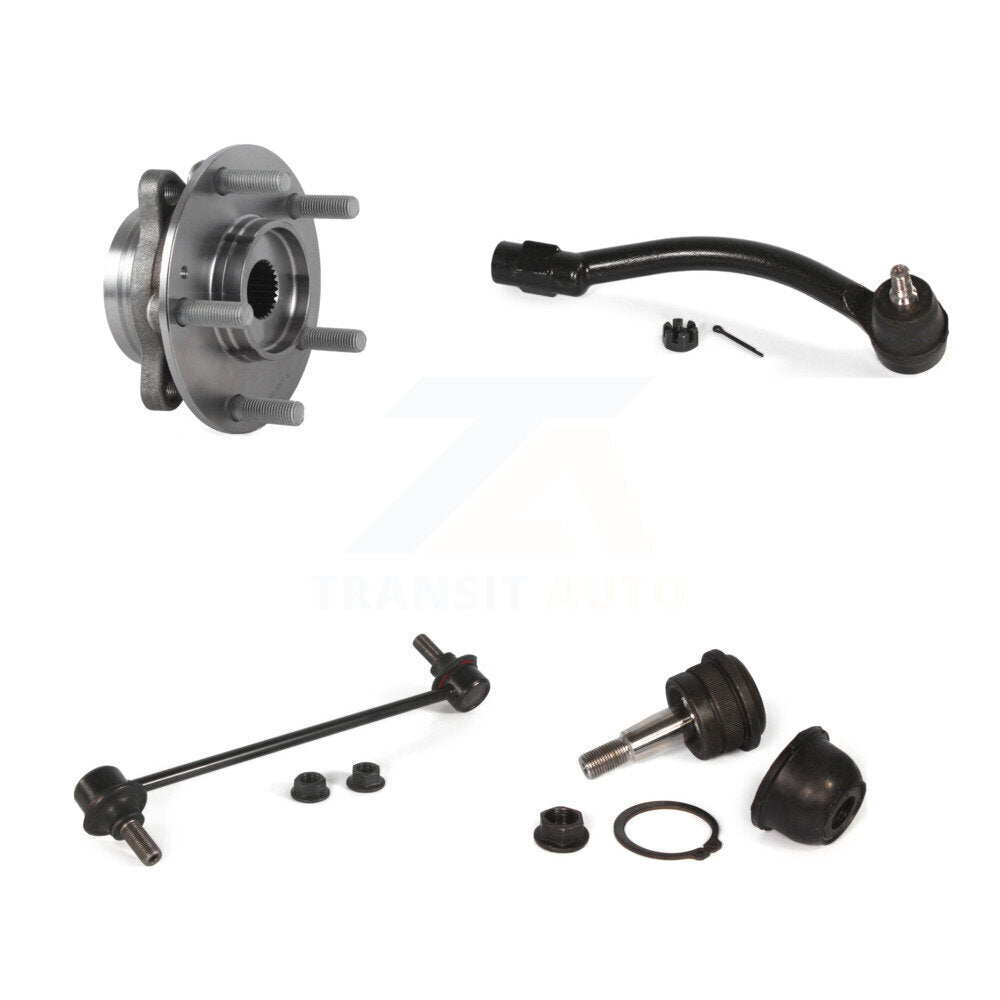 Hub Bearing Lower Ball Joint Outer Tie Rod End Sway Bar Link Front Right Kit For