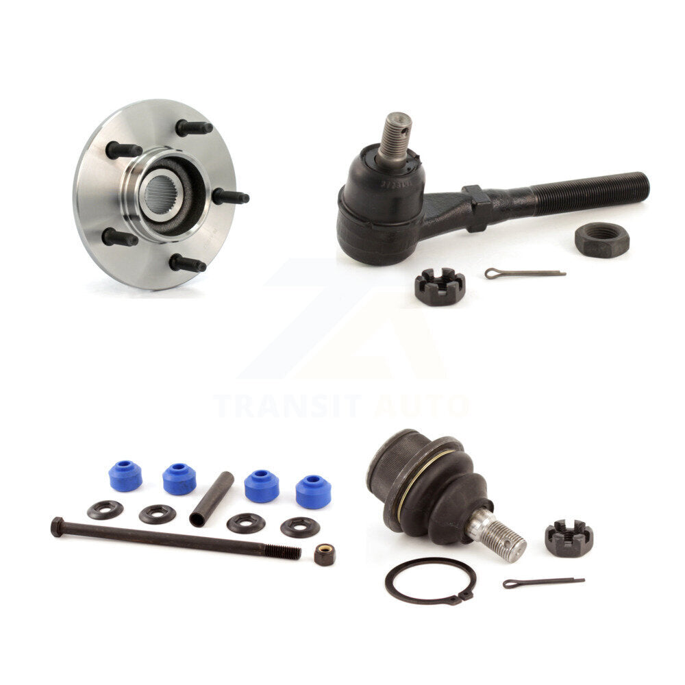 Hub Bearing Lower Ball Joint Outer Tie Rod & Link Front Right Kit For Ford F-150