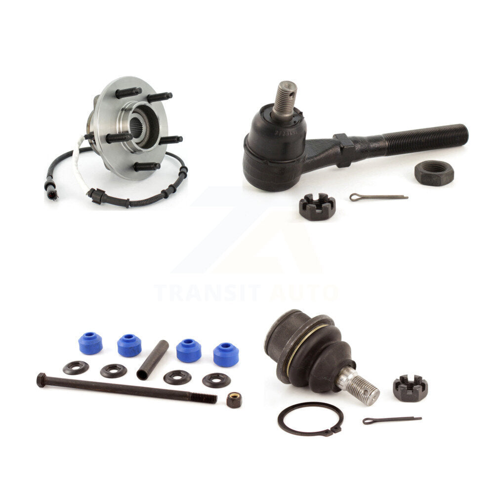 Hub Bearing Lower Ball Joint Outer Tie Rod & Link Front Right Kit For Ford F-150