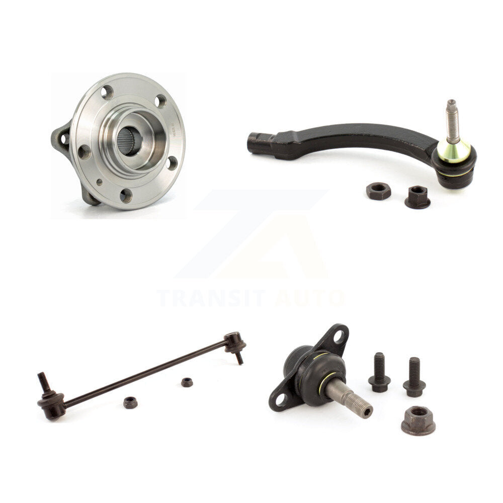 Hub Bearing Lower Ball Joint Outer Tie Rod & Link Front Right Kit For Volvo S60