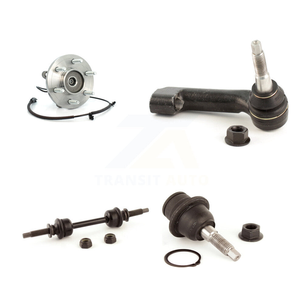 Hub Bearing Lower Ball Joint Outer Tie Rod & Link Front Right Kit For Ford F-150
