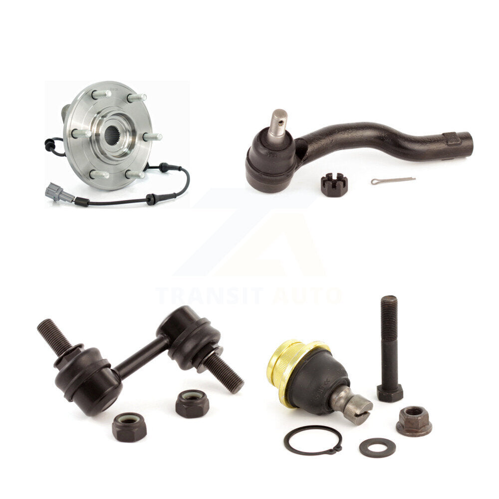 Hub Bearing Lower Ball Joint Outer Tie Rod Link Front Right Kit For Nissan TITAN